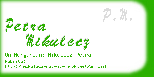 petra mikulecz business card